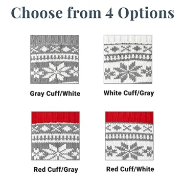 Personalized Snowflake Knit Christmas Stocking for Families