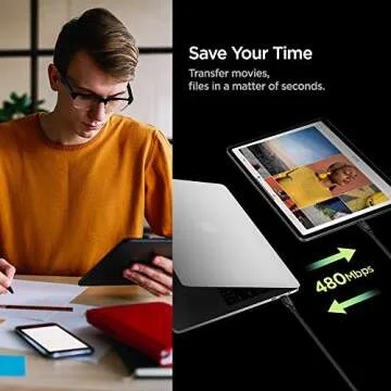 Spigen DuraSync 60W USB C Cable Fast Charging & Durable