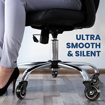 SunnieDog Chair Wheels - Smooth Office Mobility