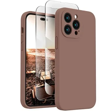 FireNova Designed for iPhone 14 Pro Case, Silicone Upgraded [Camera Protection] Phone Case with [2 S...