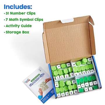 hand2mind Learn My Numbers Fine Motor Clips, Kids Clothespin Activities, Fine Motor Toys, Learning N...