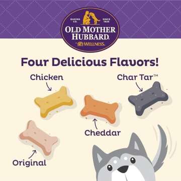 Wellness Old Mother Hubbard Original Mix Dog Biscuits, Natural, Training Treats, Four Flavors, Small Size, (6 Pound Bag)