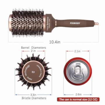 FIXBODY Round Hair Brush for Blow Drying & Volume Styling