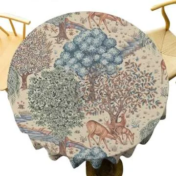 Stylish William Morris Round Tablecloth for Home Decor