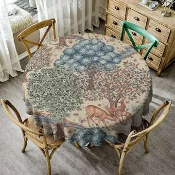 Stylish William Morris Round Tablecloth for Home Decor