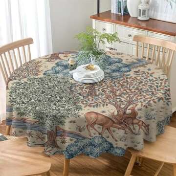 Stylish William Morris Round Tablecloth for Home Decor