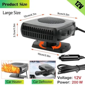 Portable 12V Car Heater Cooler Fast Heating Defroster