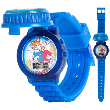 Accutime Sonic The Hedgehog Kids' SNC4020 Digital Display Quartz Blue Watch