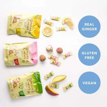 Prince of Peace Ginger Chews Assorted Flavors Variety Pack 8 oz
