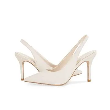 Trish Lucia Womens Slingback Pointed Toe Stiletto Pumps