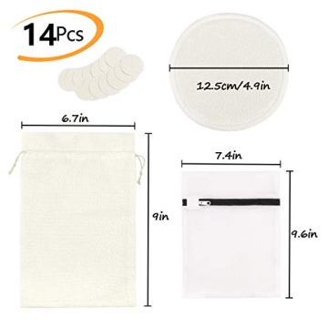 Washable Bamboo Nursing Pads - 14PCS Eco-Friendly & Soft