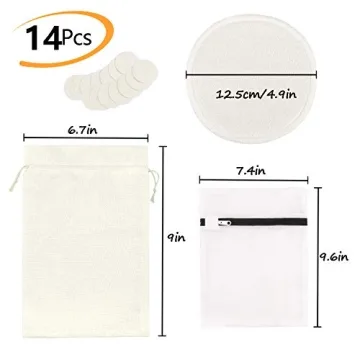 Washable Bamboo Nursing Pads - 14PCS Eco-Friendly & Soft