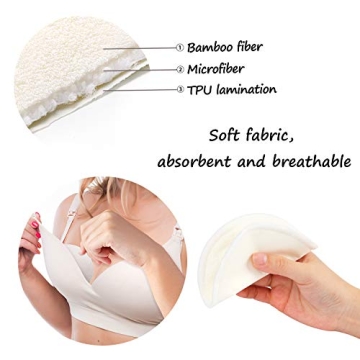 Washable Bamboo Nursing Pads - 14PCS Eco-Friendly & Soft