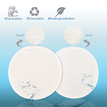 Washable Bamboo Nursing Pads - 14PCS Eco-Friendly & Soft