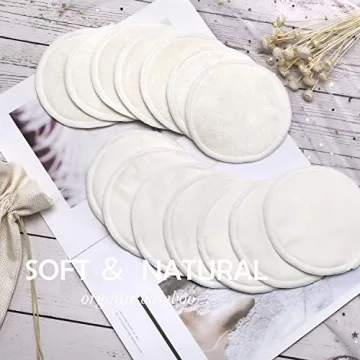 Washable Bamboo Nursing Pads - 14PCS Eco-Friendly & Soft