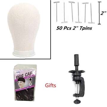 21-24" Canvas Block Head: Perfect for Wig Styling