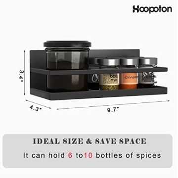 Hoopoton Magnetic Spice Rack Easy Kitchen Organization