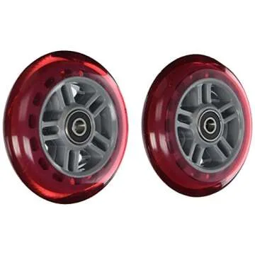 Razor Scooter Replacement Wheels & Bearings - 98 mm Red Set