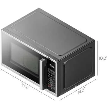 Chefman Countertop Microwave Oven 0.7 Cu. Ft. Digital Stainless Steel Microwave 700 Watts with 6 Auto Menus, 10 Power Levels, Eco Mode, Memory, Mute Function, Child Safety Lock, Easy Clean