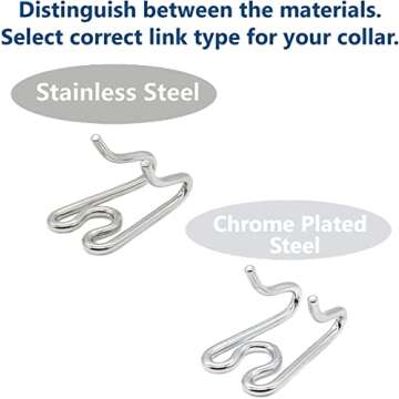 2.25mm Herm Sprenger Prong Collar Extra Links Chrome Plated (3 pack)