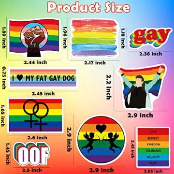 AGGKKY Rainbow Pride Stickers, 315 PCS, Waterproof, PVC, for Water Bottle, Laptop Decorations, LGBTQ+ Support