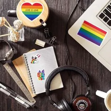 AGGKKY Rainbow Pride Stickers - 315 Vibrant Waterproof Stickers