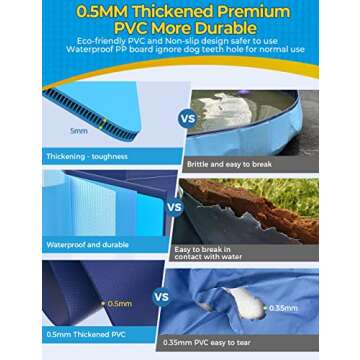 VISTOP 37" Foldable Dog Pool for Summertime Fun