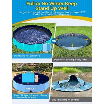VISTOP 37" Foldable Dog Pool for Summertime Fun