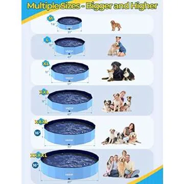 VISTOP 37" Foldable Dog Pool for Summertime Fun