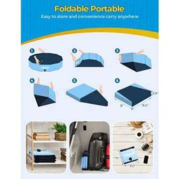 VISTOP 37" Foldable Dog Pool for Summertime Fun