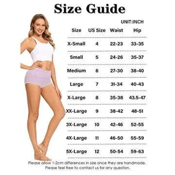 POKARLA Womens Cotton Underwear High Waist Full Coverage Briefs Soft Breathable Postpartum Panties Stretch Underpants Regular & Plus Size