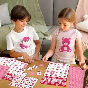 OHOME Valentines Crafts for Kids - Valentines Bingo Cards,7.08x4.92 Inch