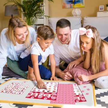 OHOME Valentines Crafts for Kids - Valentines Bingo Cards,7.08x4.92 Inch