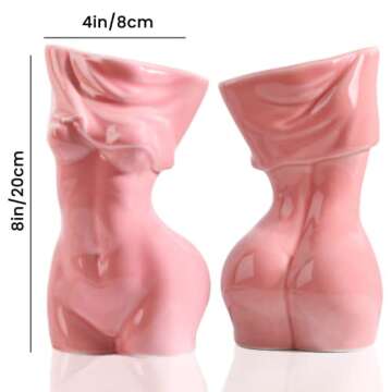 Female Body Vase - Elegant Vase for Flowers, Luxury Home Décor Vase, Woman Body Sculpture, Artistic...