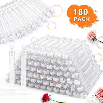 Inscraft 180 Pack Bubble Wands for Weddings and Celebrations