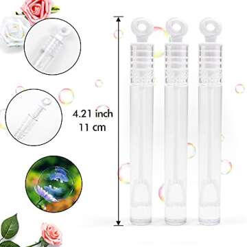 Inscraft 180 Pack Bubble Wands for Parties and Celebrations