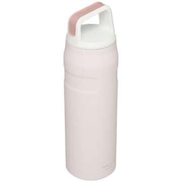 Stanley IceFlow Cap and Carry+ Water Bottle 24 OZ | Wide Mouth Twist Lid | Lightweight & Leakproof f...