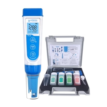 Apera Instruments AI316 Premium Series PC60 5-in-1 Waterproof pH/EC/TDS/Salinity/Temperature Tester ...