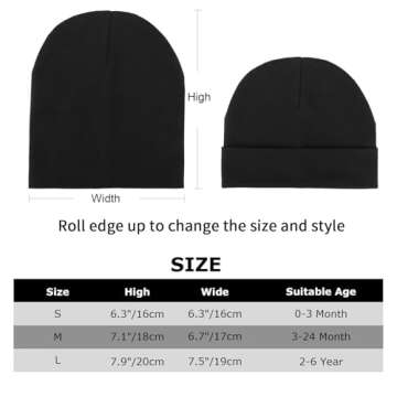 DRESHOW BQUBO 4 Pieces Baby Beanie Newborn Toddler Soft Cute Knit Hat Hospital Hats for Baby Boys Infant Cap Beanies