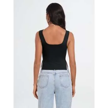 Trendy Queen Womens Going Out Crop Tops Backless Tank Tops Summer Y2k Teen Girls Basics Cute Clothes Black M