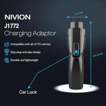 NIVION 80A NACS to J1772 Charging Adapter for EVs