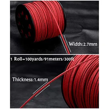 100 Yards Faux Suede Lace Cord for Jewelry Making