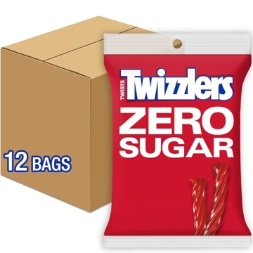 TWIZZLERS Sugar-Free Twists Strawberry Candy for Guilt-Free Snacking