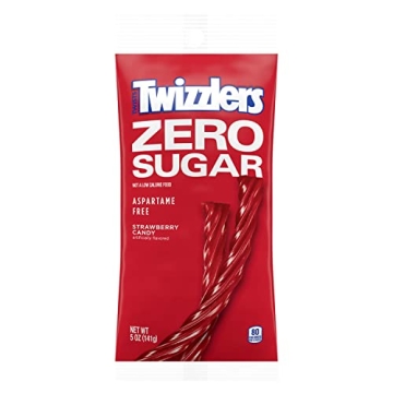 TWIZZLERS Sugar-Free Twists Strawberry Candy for Guilt-Free Snacking