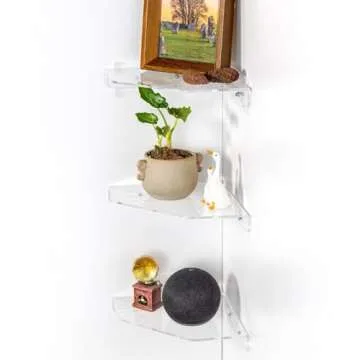 Stylish OAPRIRE Acrylic Wall Shelves Set of 4