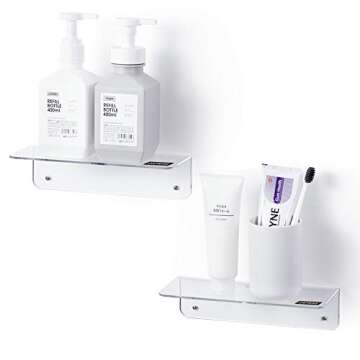 Stylish OAPRIRE Acrylic Wall Shelves Set of 4