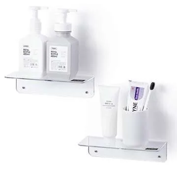 Stylish OAPRIRE Acrylic Wall Shelves Set of 4