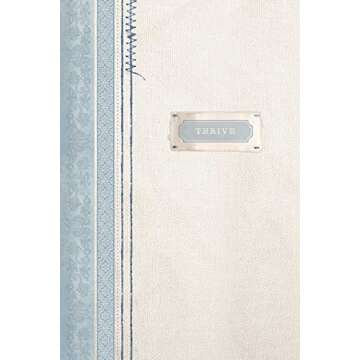 NLT THRIVE Creative Journaling Devotional Bible (Hardcover Fabric, Blue/Cream Shabby Chic)