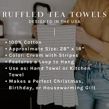 Striped Cotton Tea Towel for Kitchen and Bathroom Decor