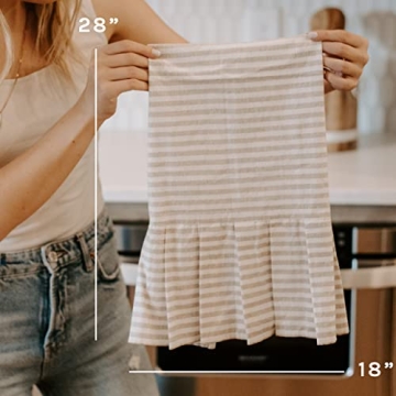 Striped Cotton Tea Towel for Kitchen and Bathroom Decor